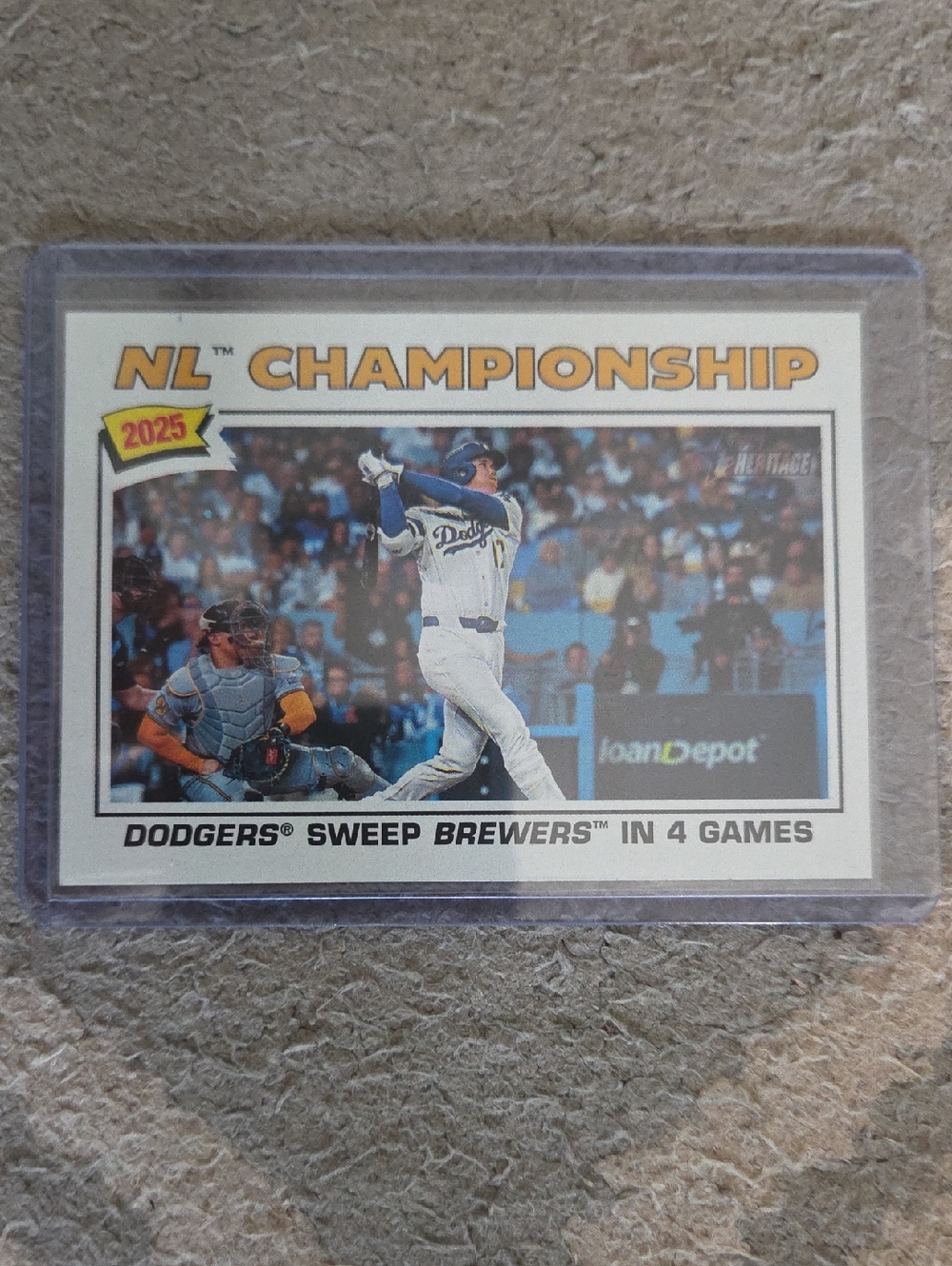 2026 Topps Heritage NL Championship Dodgers Sweep Brewers Card 277